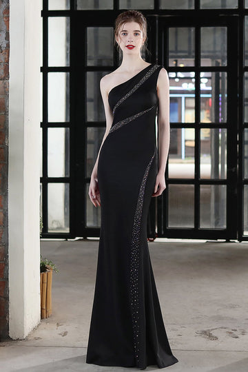 Sort havfrue Prom Kjole med beading